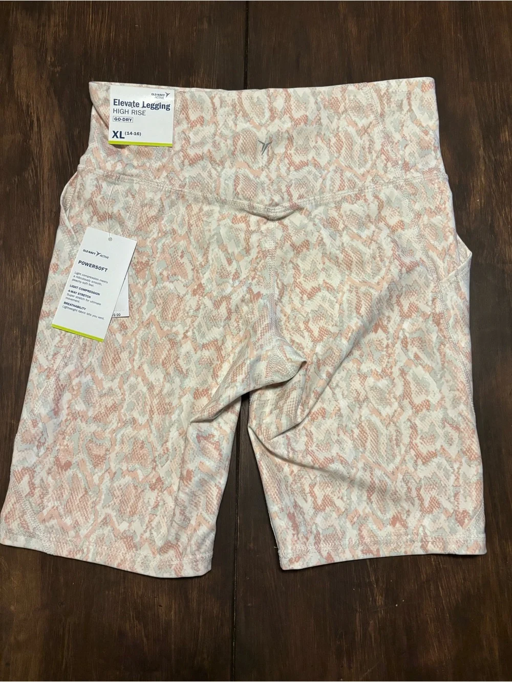 Old Navy Peach Snake-Print Bike Shorts